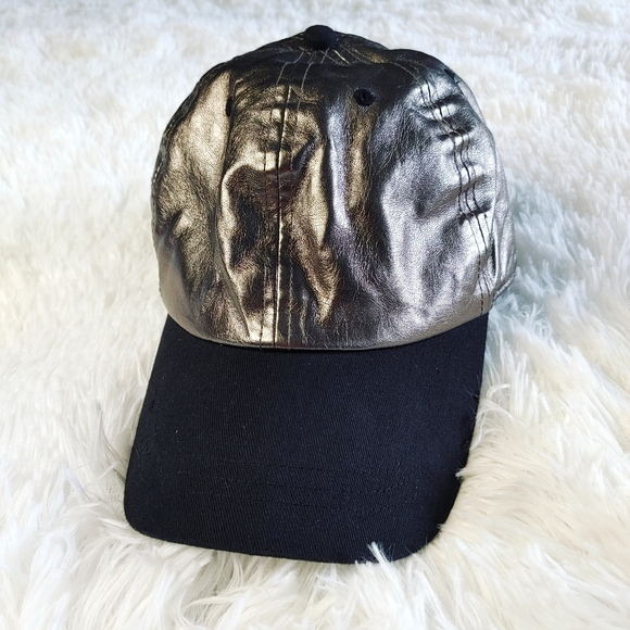 Victoria's Secret PINK || Adjustable Ball Cap, Metalic Gunmetal Silver, … - Picture 2 of 4